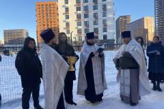 Малое освящение временного храма святой блаженной Ксении Петербургской на Филатовом Лугу