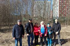 Уборка прихрамовой территории и окрестностей 23.03.2025