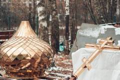 Божественная Литургия. Освящение накупольного Креста и купола