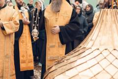 Божественная Литургия. Освящение накупольного Креста и купола