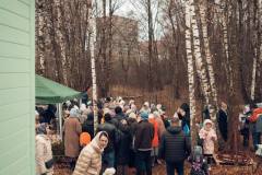 Божественная Литургия. Освящение накупольного Креста и купола