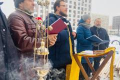 Первый молебен на месте строительства храмового комплекса на Филатовом Лугу