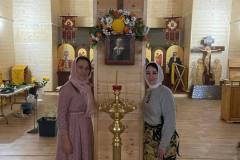 Подготовка к Архиерейскому Богослужению. Украшение храма